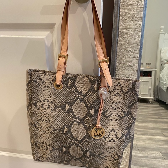 Michael Kors Handbags - Michael Kors Python Snakeskin Tote